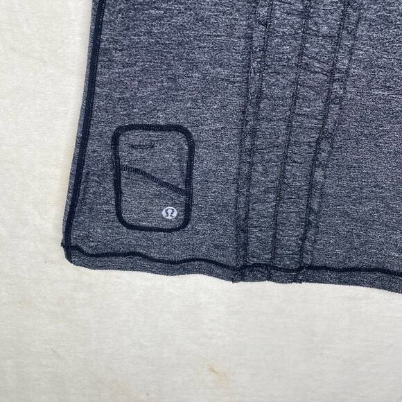 Lululemon Charcoal Gray Ruffle Cool Sleeveless Athletic Tank Top Women's Size 4 - Picture 6 of 8